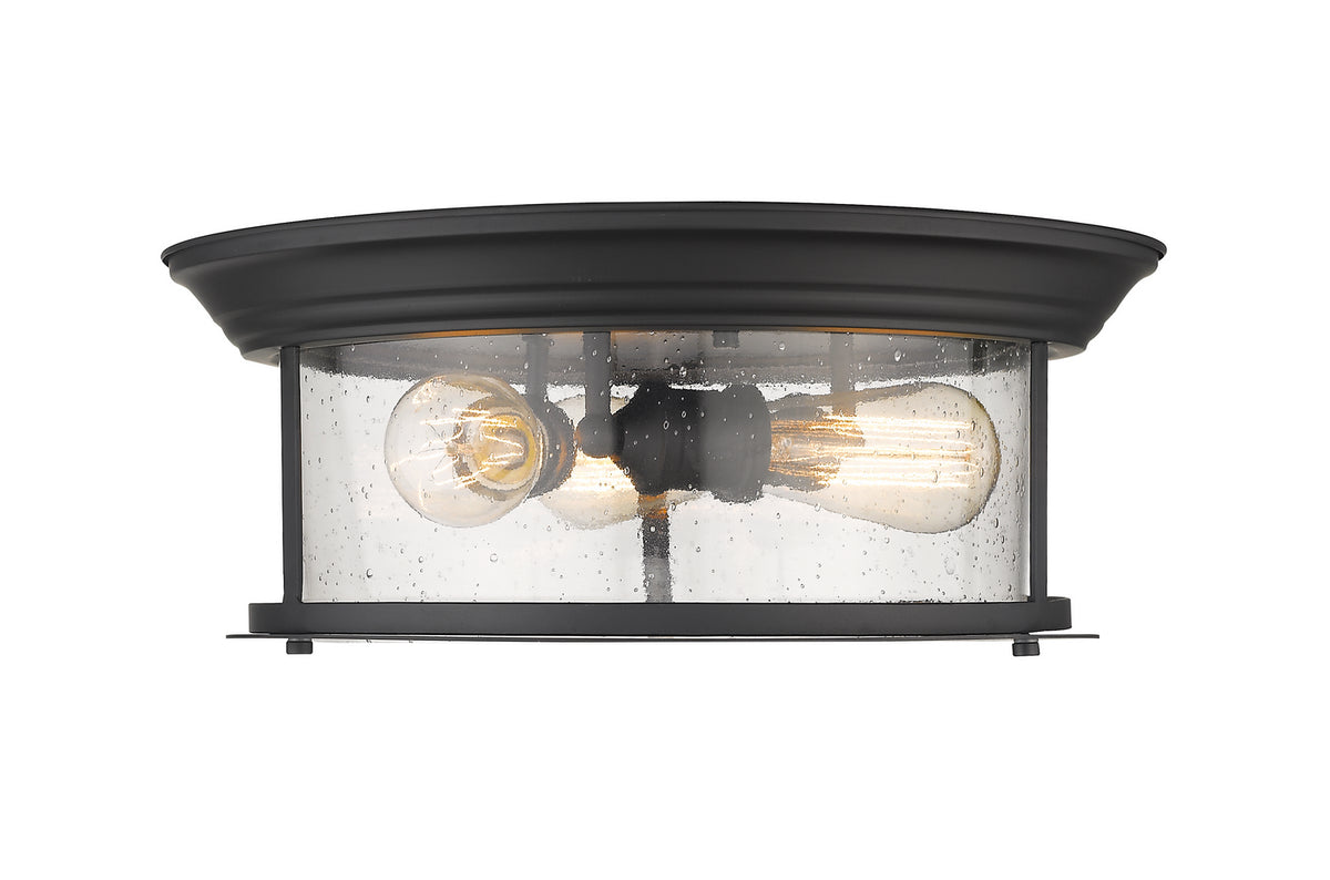 Plafonnier Sonna Noir mat, Grené transparent, 15 1/2" – vue 2