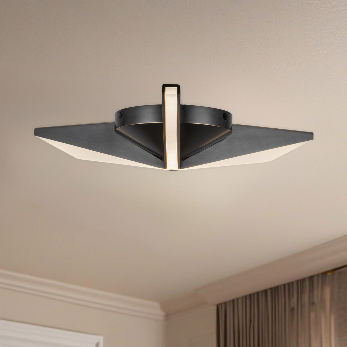 Plafonnier Tachi Bronze urbain, 15" – vue 4