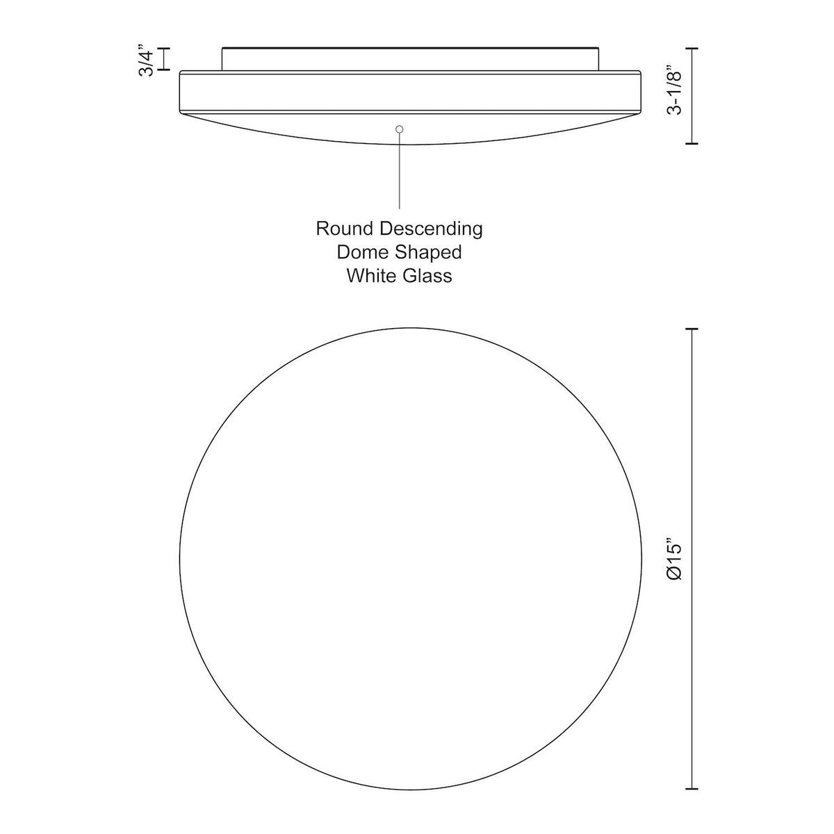 Plafonnier Trafalgar 15" – vue 2