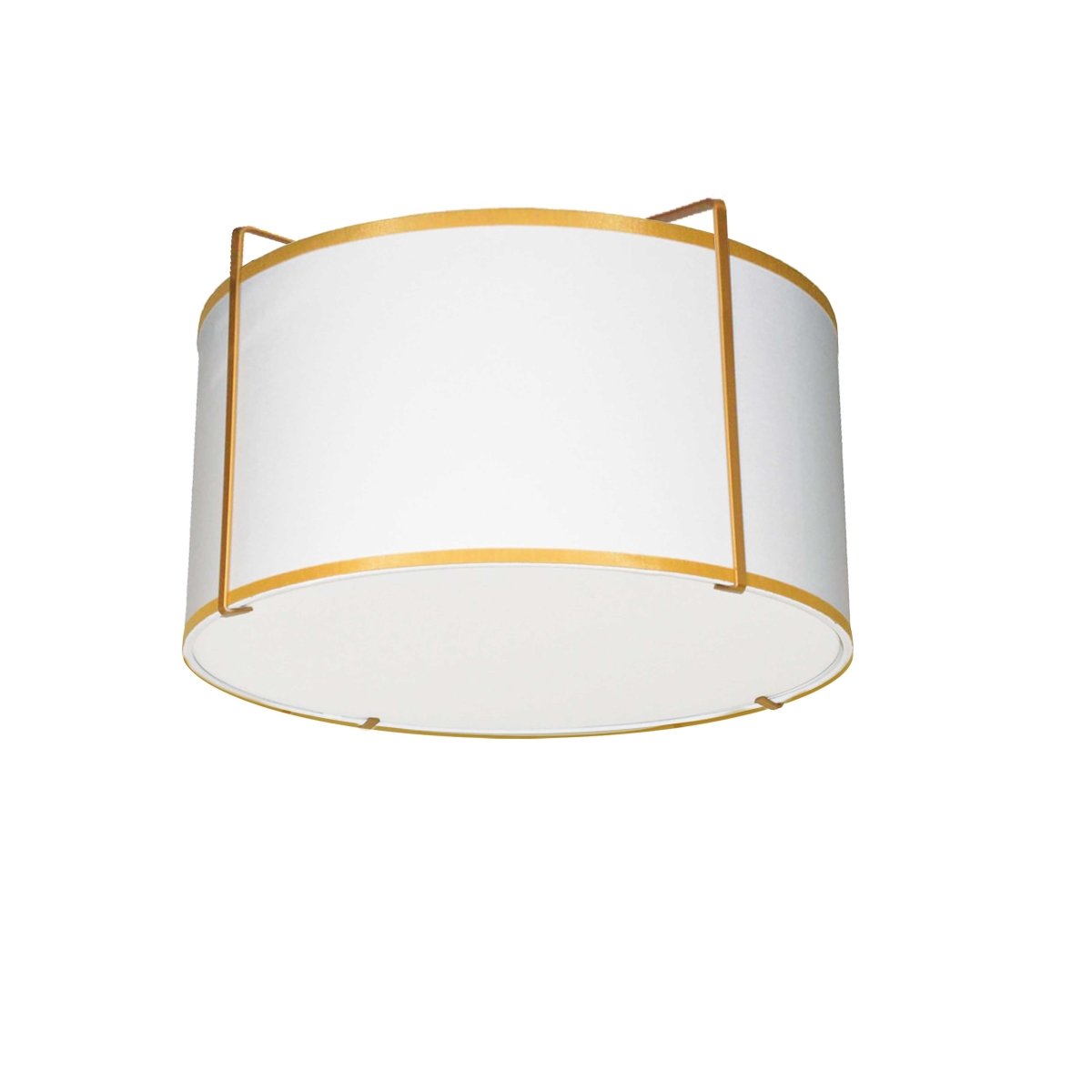 Plafonnier Trapezoid - Or Blanc 12" by Dainolite | Luminaires & cie