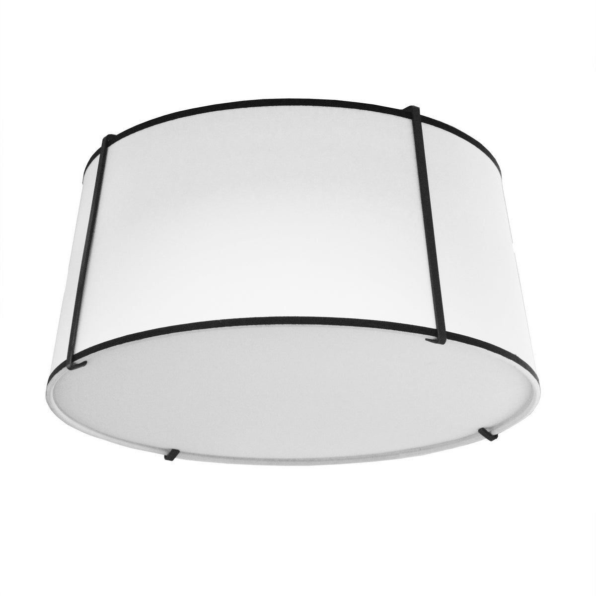 Plafonnier Trapezoid 16", Blanc / Noir mat – Dainolite
