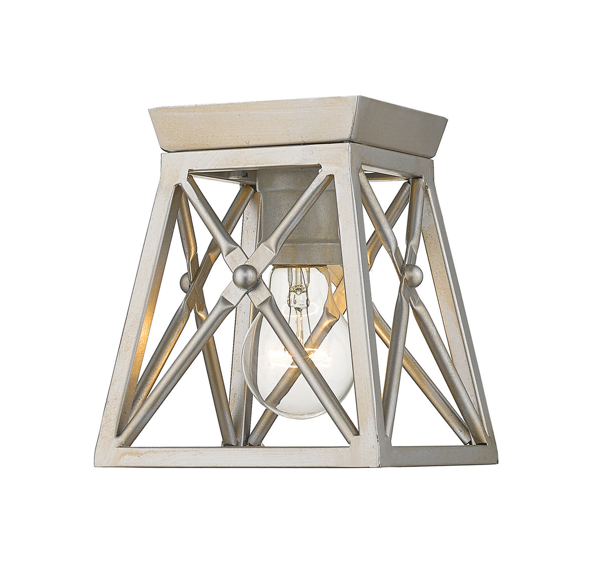 Plafonnier Trestle Argent antique, 6" – Z-Lite