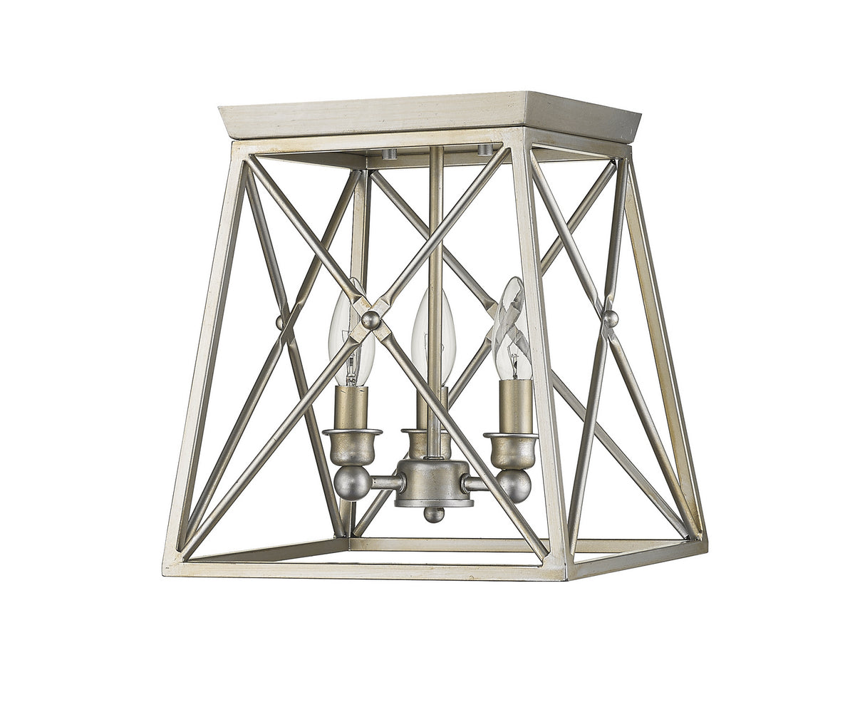 Plafonnier Trestle Argent antique, 11" – vue 4