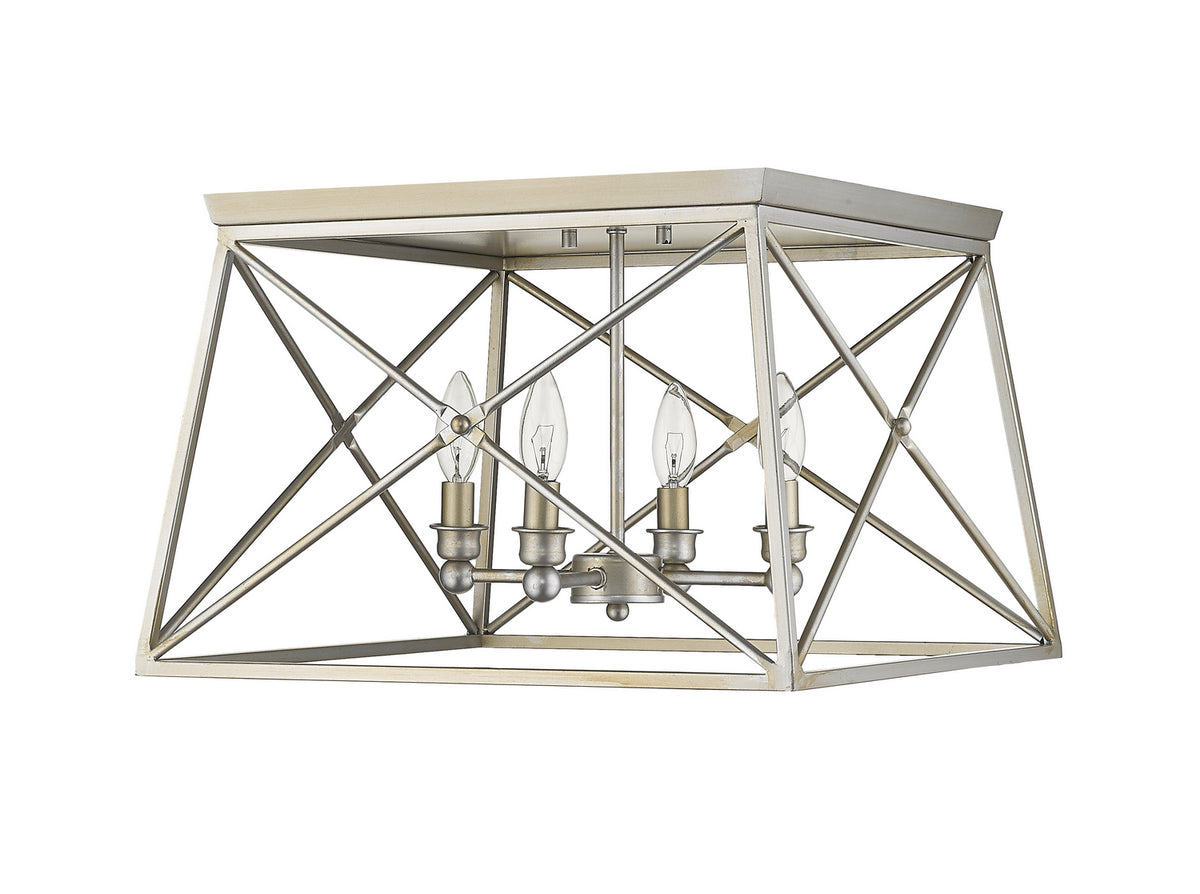 Plafonnier Trestle Argent antique, 18" – vue 4