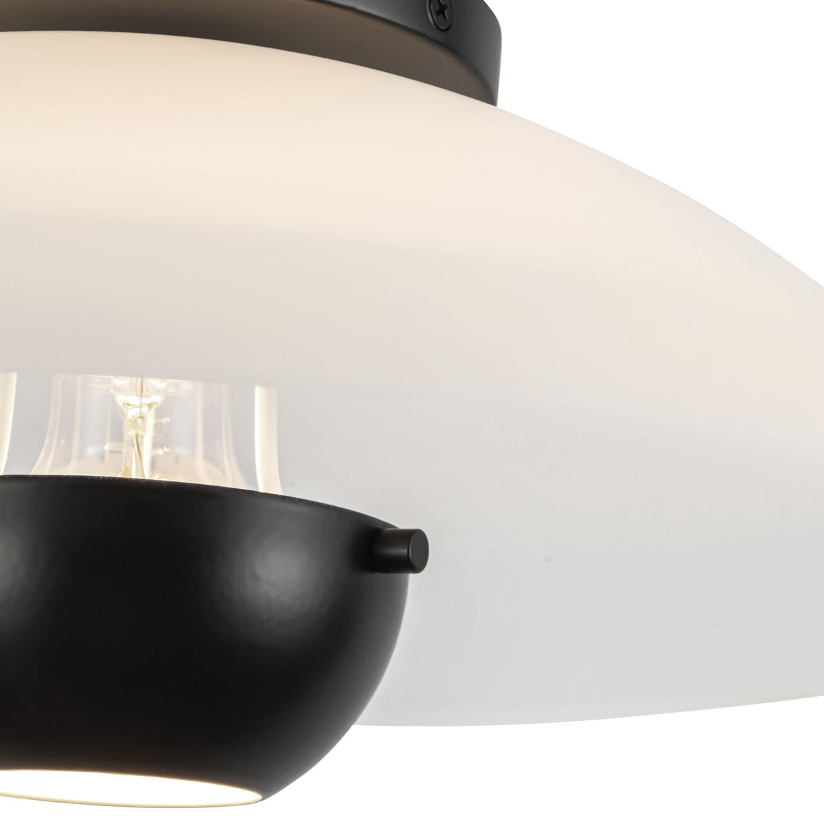 Plafonnier Umbra Noir / Verre opale – vue 5