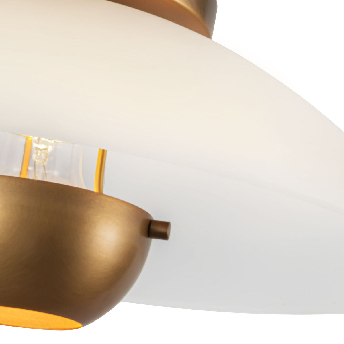 Plafonnier Umbra Laiton vieilli / Verre opale – vue 5