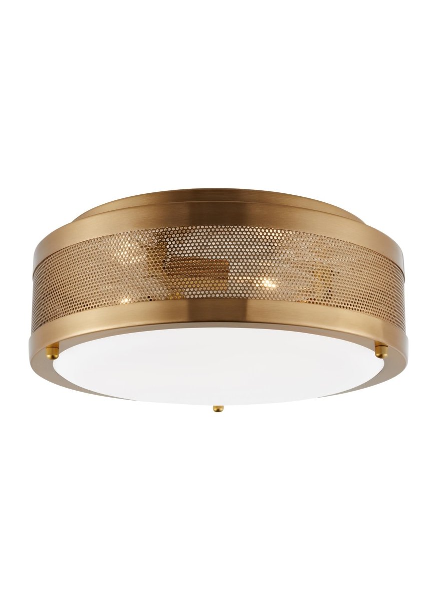 Plafonnier Vander - Laiton satiné Ampoules DEL incluses by Visual Comfort Studio | Luminaires & cie