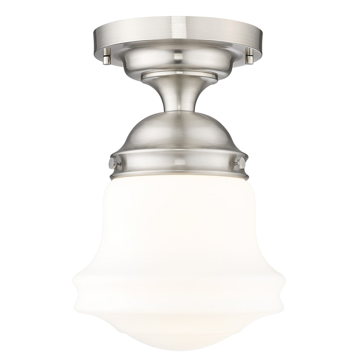 Semi-plafonnier Vaughn Nickel brossé, Opale mate, 10 1/2" – Z-Lite