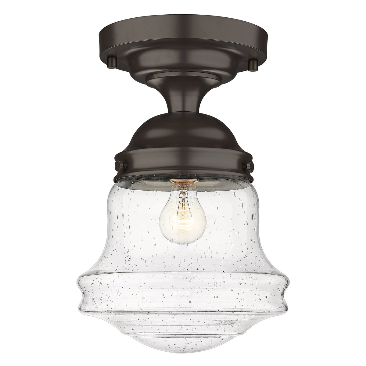 Semi-plafonnier Vaughn Bronze, Grené transparent, 10 1/2" – Z-Lite