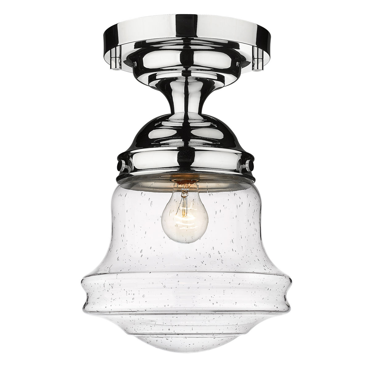 Semi-plafonnier Vaughn Chrome, Grené transparent, 10 1/2" – Z-Lite