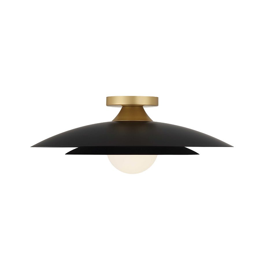 Plafonnier Welsh - Noir et laiton by Eurofase | Luminaires & cie