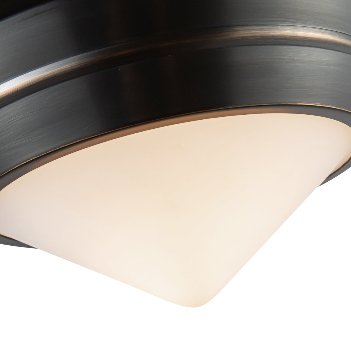 Plafonnier Willard - Verre mate bronze / opale urbaine by Alora Lighting | Luminaires & cie