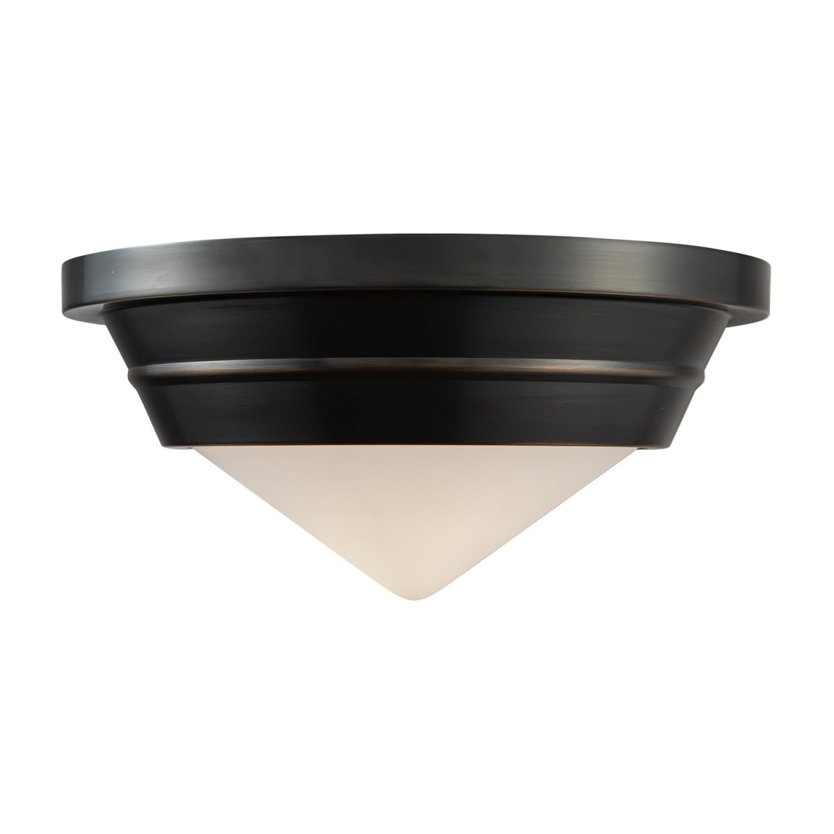 Plafonnier Willard - Verre mate bronze / opale urbaine by Alora Lighting | Luminaires & cie