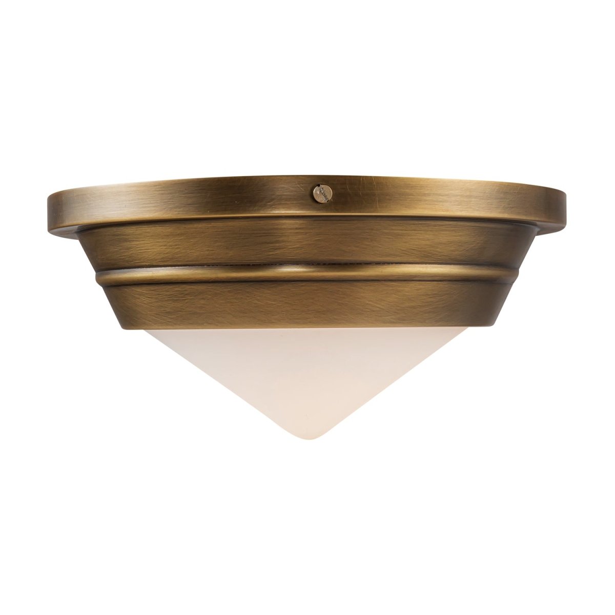 Plafonnier Willard - Vintage vintage en laiton / opale mate by Alora Lighting | Luminaires & cie