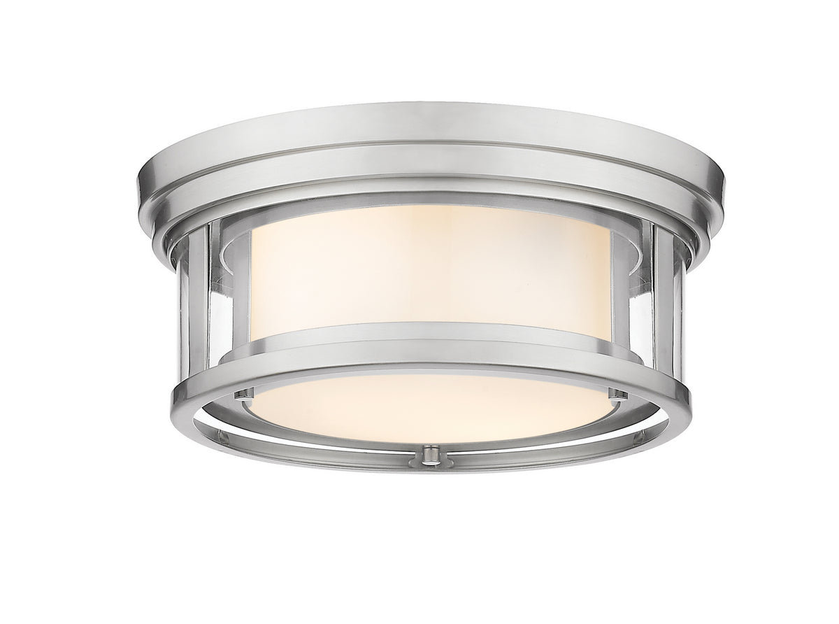 Plafonnier Willow Nickel brossé, 12" – Z-Lite