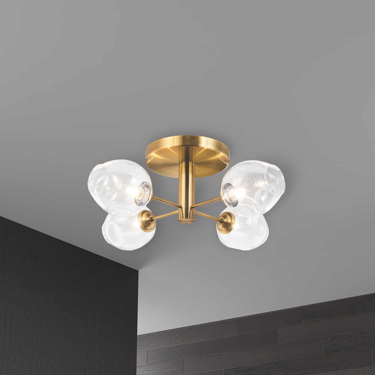 Semi-plafonnier Abii Bronze vintage – vue 3