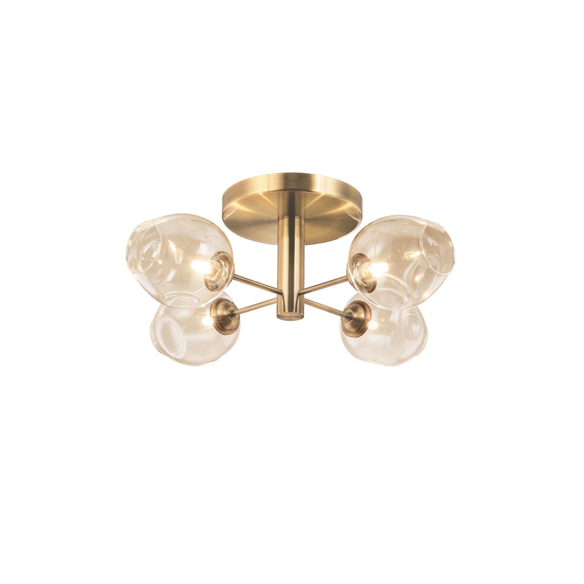 Semi - plafonnier Abii - Laiton vintage Champagne by Dainolite | Luminaires & cie