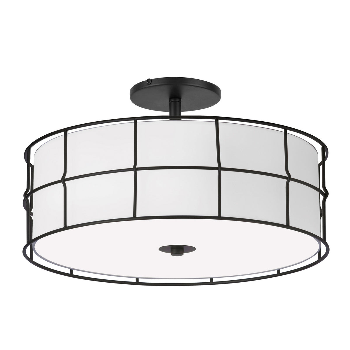 Semi-plafonnier Alcala Noir / Noir mat – Dainolite