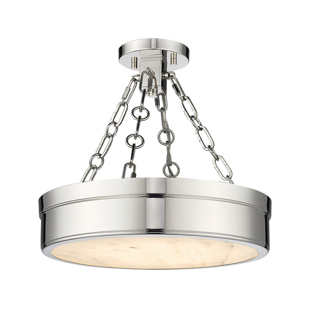 Semi-plafonnier Anders Nickel poli, 15" – Z-Lite