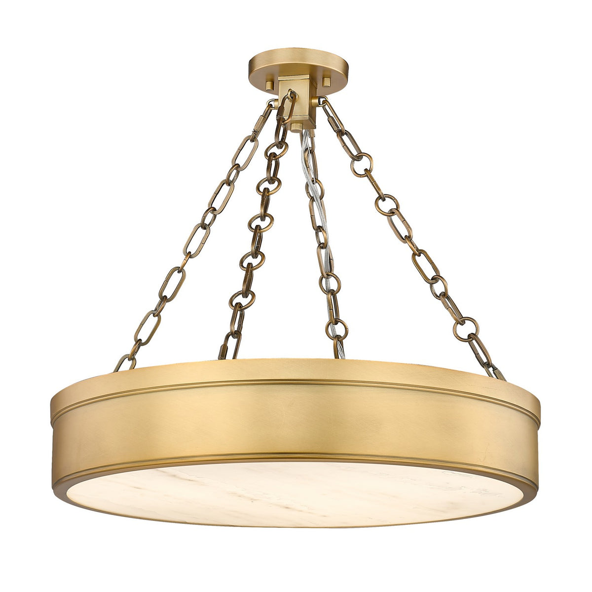 Semi-plafonnier Anders Laiton frotté, 22" – Z-Lite