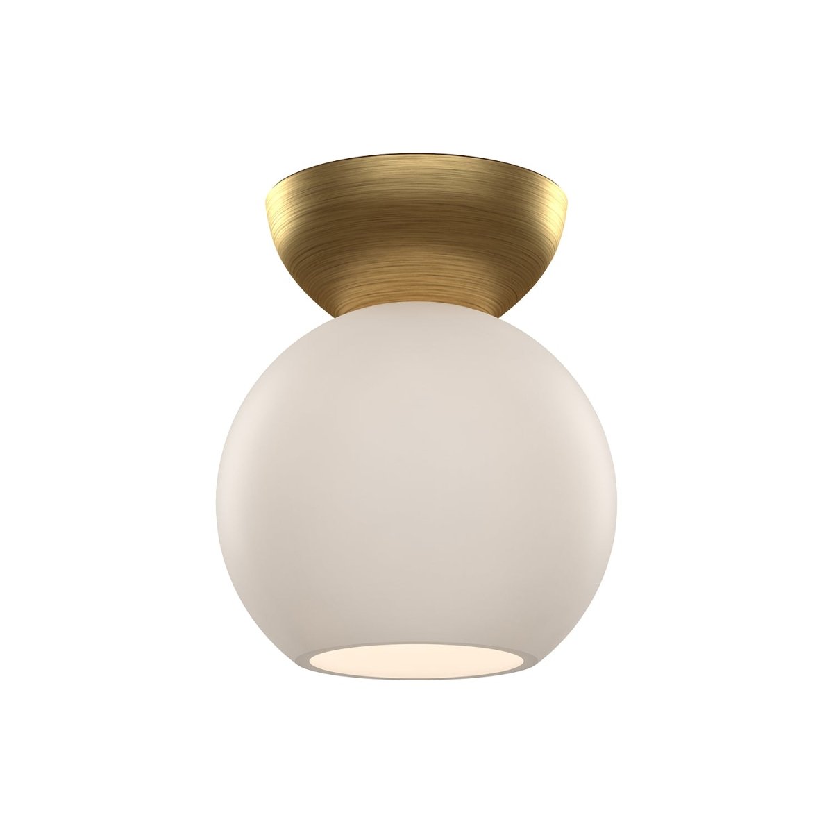 Semi - plafonnier Arcadia - Gold - or / Verre d'Opale 6" by Kuzco Lighting | Luminaires & cie