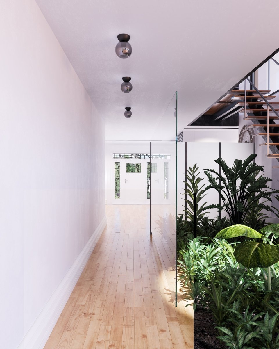 Semi - plafonnier Arcadia - Noir / fumé 7 7/8" by Kuzco Lighting | Luminaires & cie