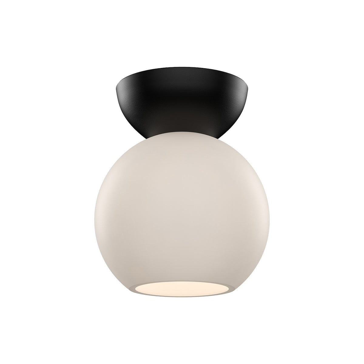 Plafonnier Arcadia Noir, Verre opale mat, 6" – Kuzco Lighting