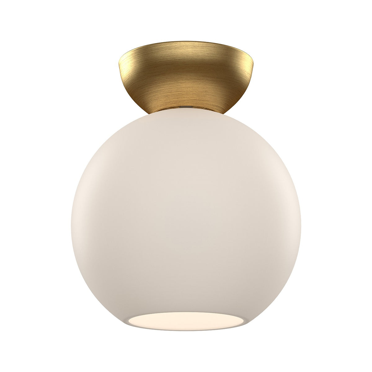Plafonnier Arcadia Or brossé, Verre opale mat, 7 7/8" – Kuzco Lighting