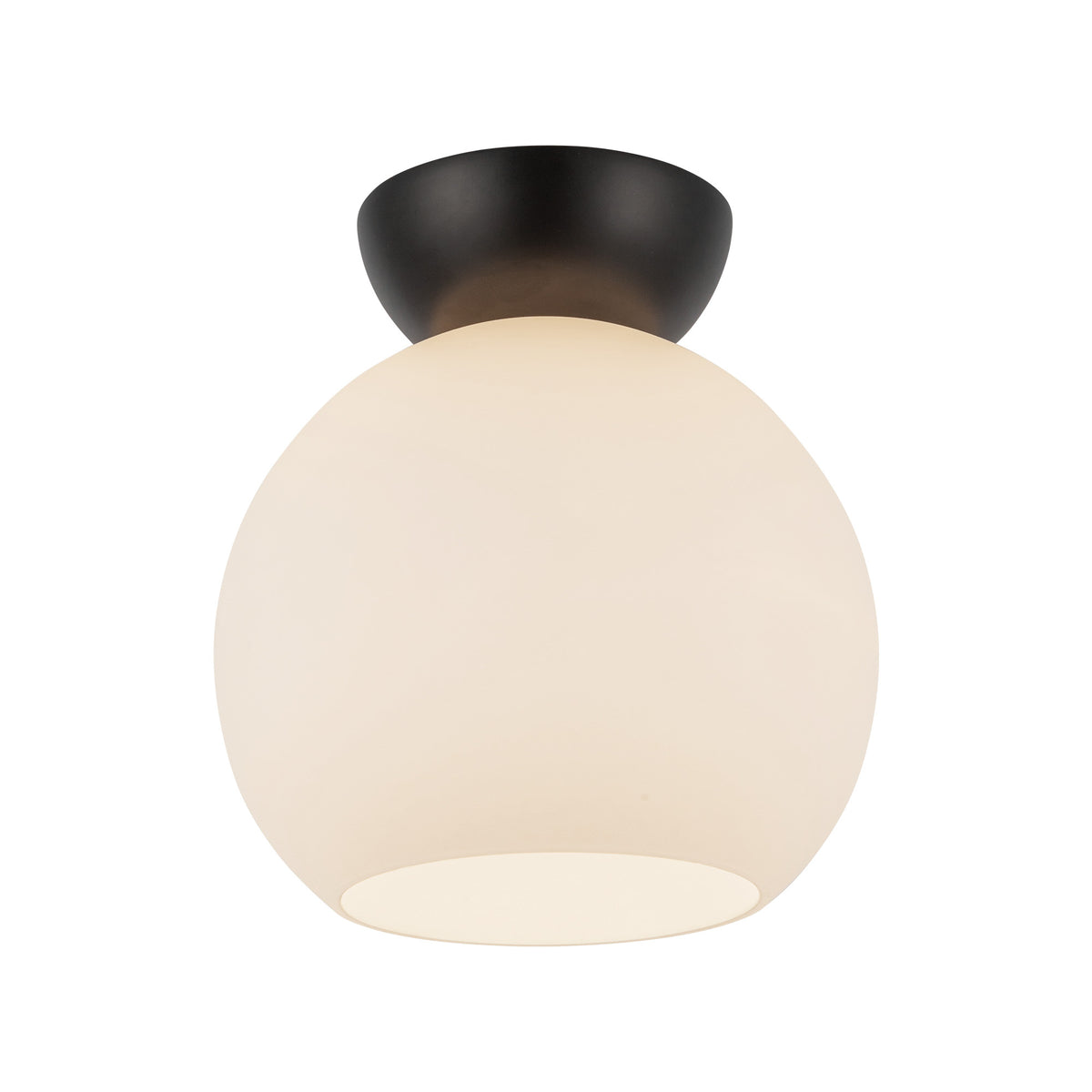 Plafonnier Arcadia Noir, Verre opale mat, 7 7/8" – vue 2