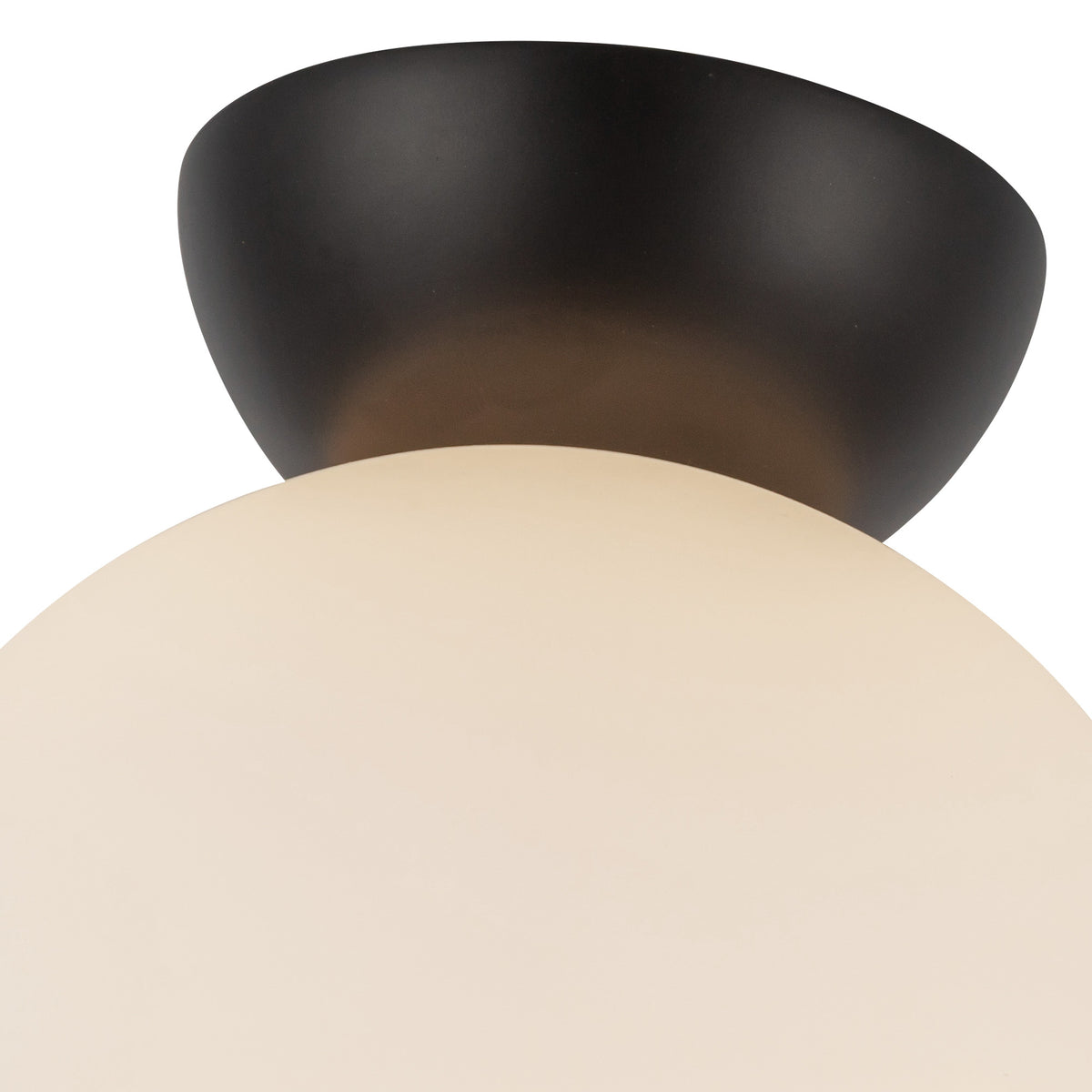 Plafonnier Arcadia Noir, Verre opale mat, 7 7/8" – vue 4