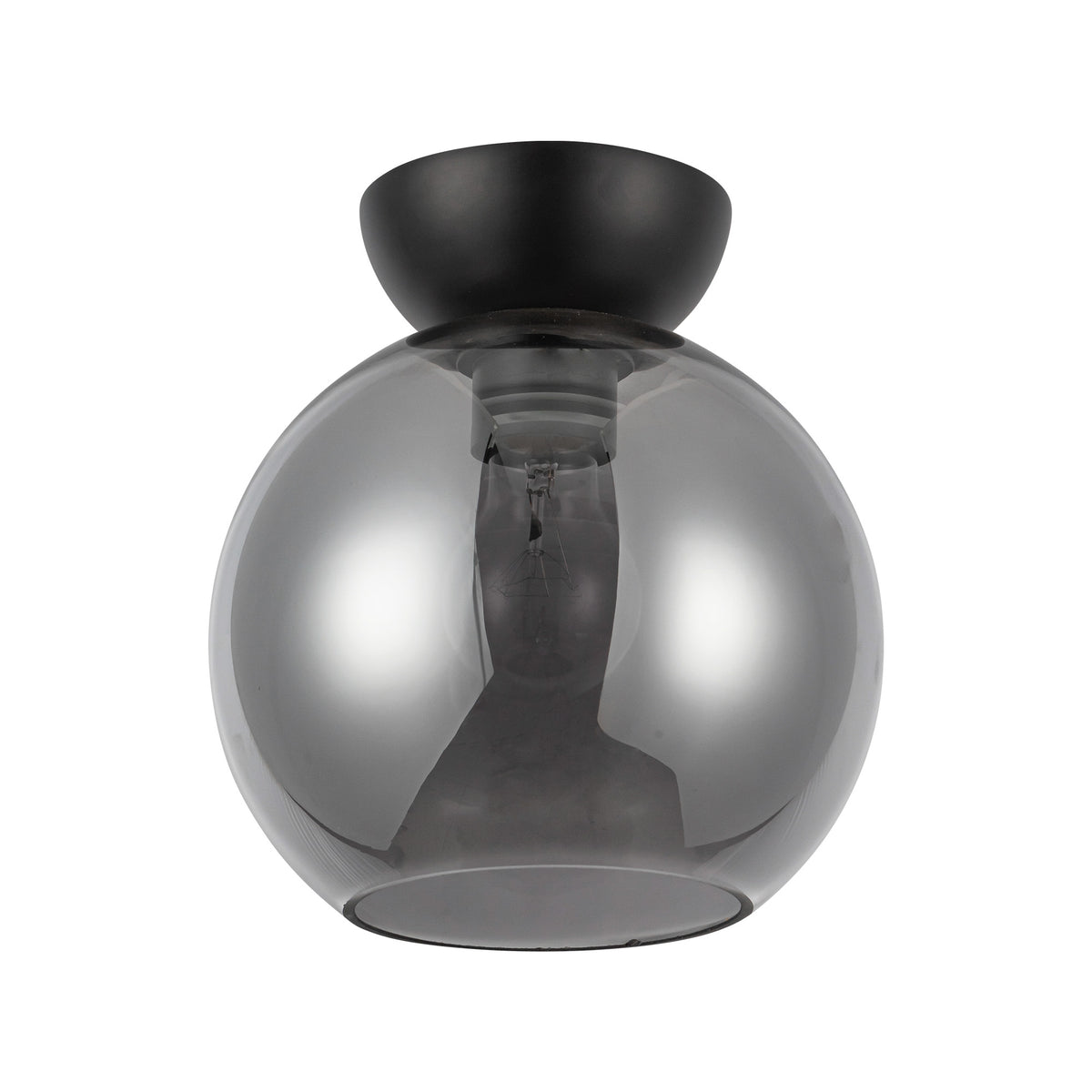 Plafonnier Arcadia Noir, Verre fumé, 7 7/8" – vue 3