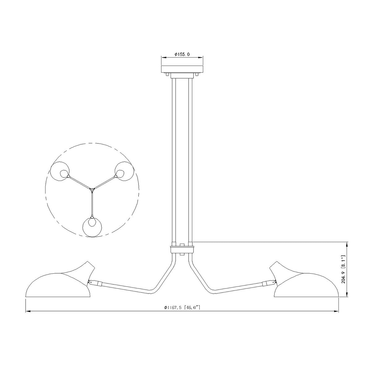 Semi-plafonnier Bellamy