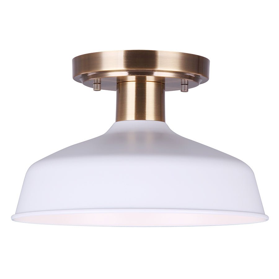 Semi - plafonnier Bello - Or et blanc by Canarm | Luminaires & cie