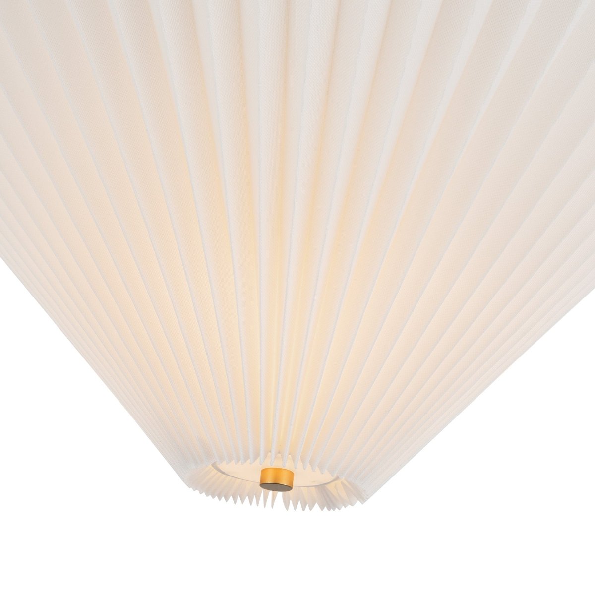 Semi - plafonnier Bridgette - Or brossé / blanc plié by Alora Lighting | Luminaires & cie