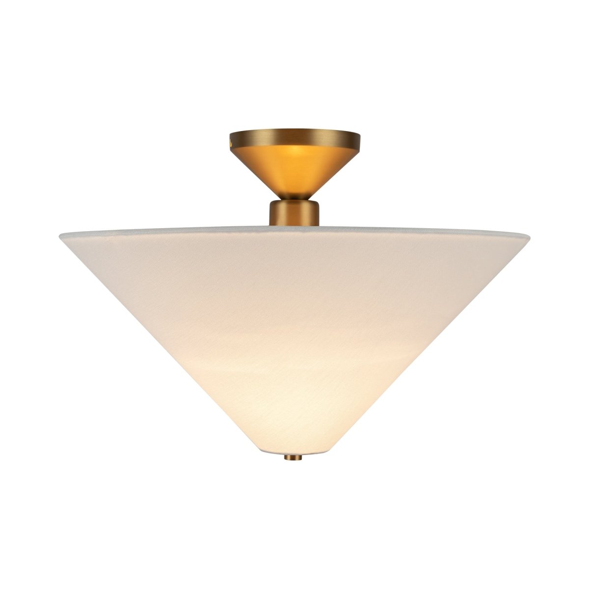 Semi - plafonnier Bridgette - Brackaged Gold / White Linn by Alora Lighting | Luminaires & cie