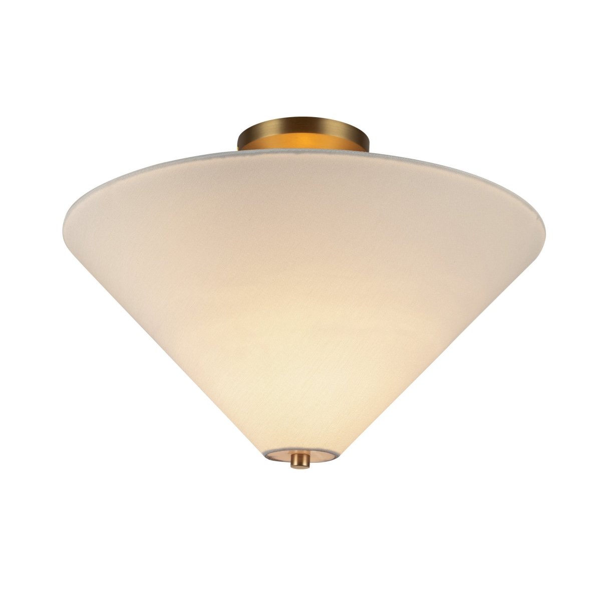 Semi - plafonnier Bridgette - Brackaged Gold / White Linn by Alora Lighting | Luminaires & cie
