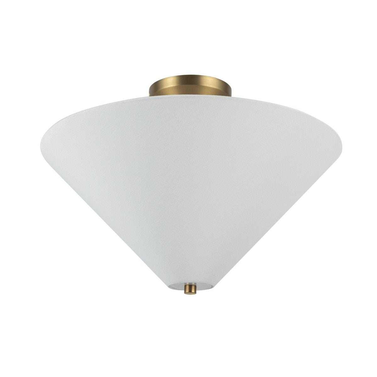 Semi - plafonnier Bridgette - Brackaged Gold / White Linn by Alora Lighting | Luminaires & cie