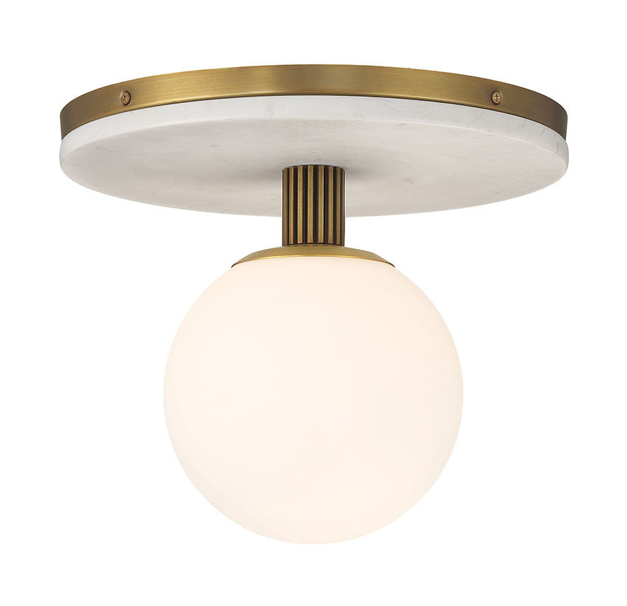 Semi-plafonnier Carnagie Laiton antique, 12" – vue 3