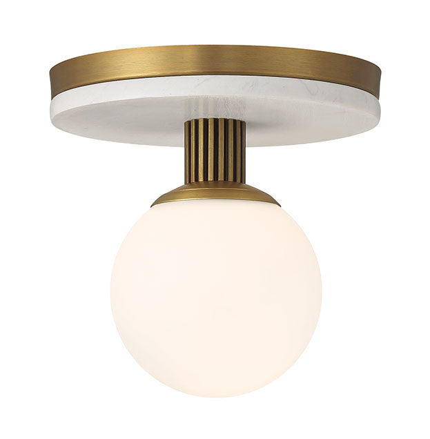 Semi-plafonnier Carnagie Laiton antique, 8" – vue 5
