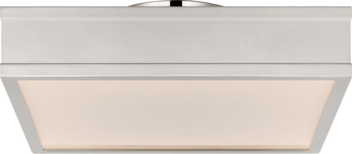 Semi-plafonnier carré Dupont - Nickel poli 12" by Visual Comfort Studio | Luminaires & cie