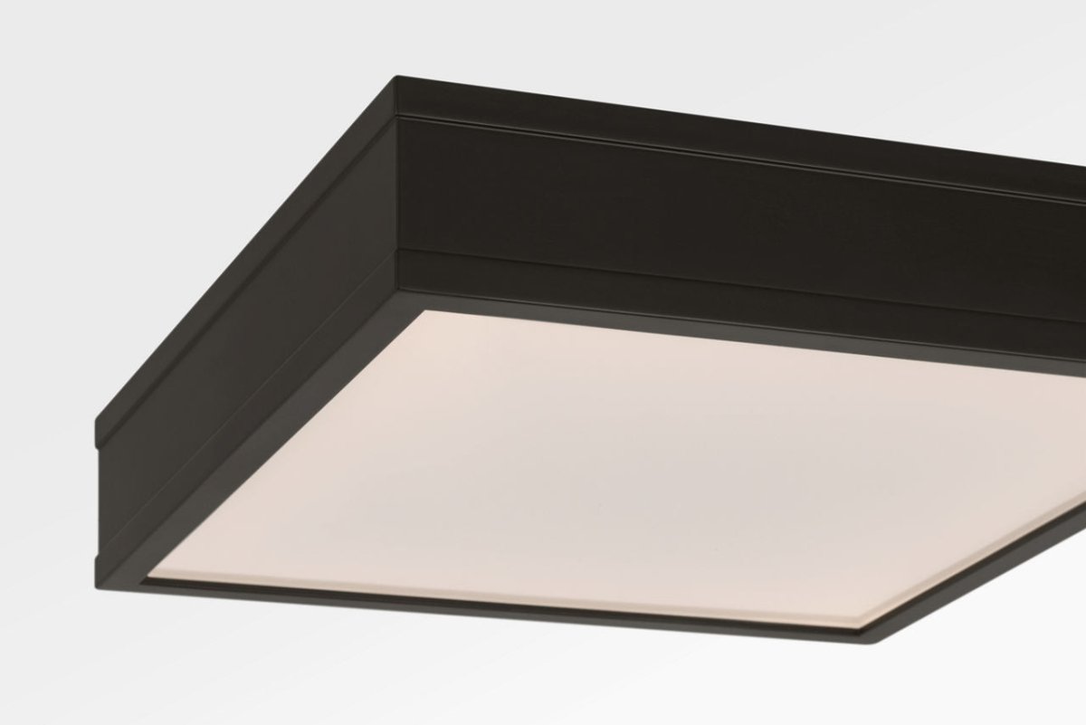 Semi-plafonnier carré Dupont - Nickel poli 12" by Visual Comfort Studio | Luminaires & cie