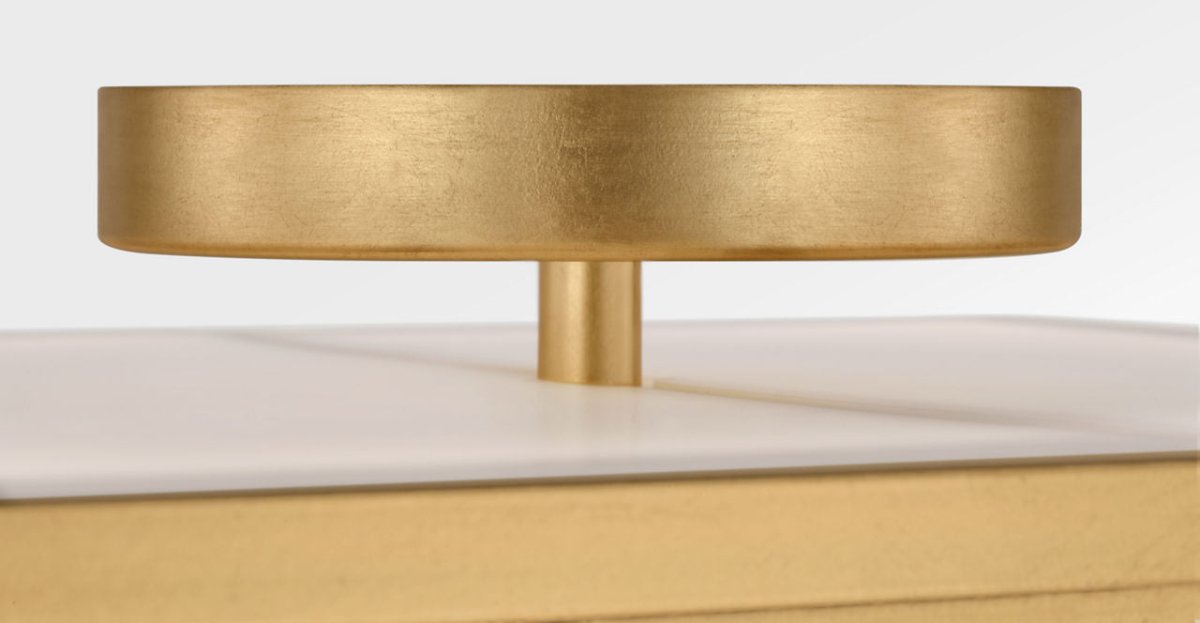Semi-plafonnier carré Dupont - Nickel poli 12" by Visual Comfort Studio | Luminaires & cie