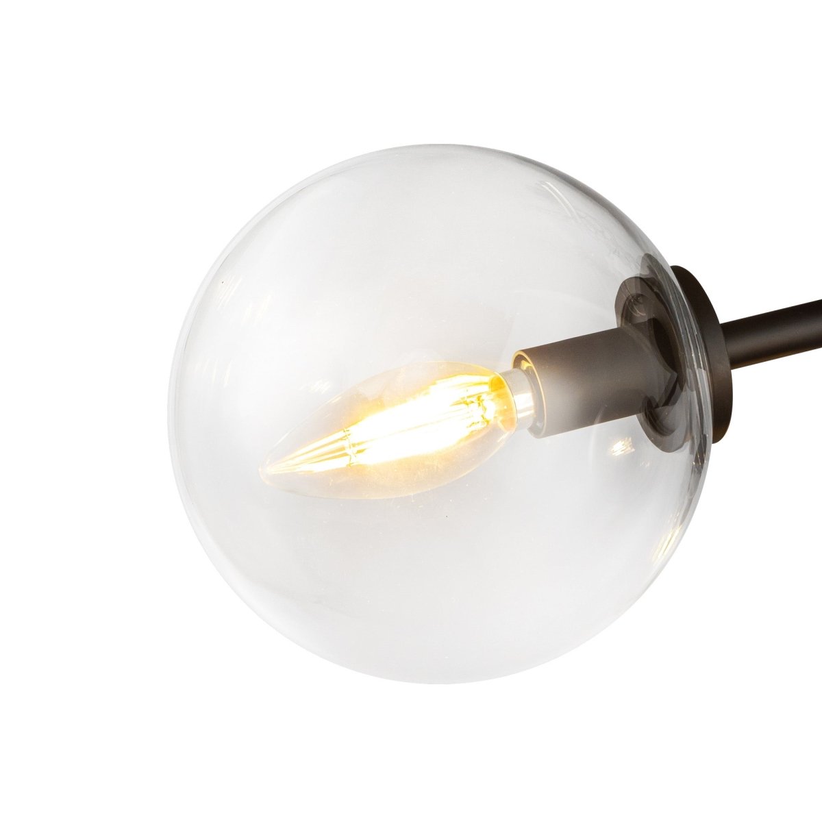 Semi - plafonnier Cassia - Verre noir / transparent by Alora Lighting | Luminaires & cie