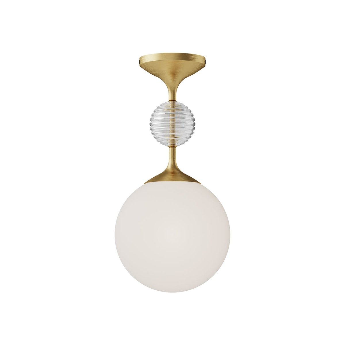 Semi - plafonnier Celia - Gold - or / Verre d'Opale by Alora Lighting | Luminaires & cie