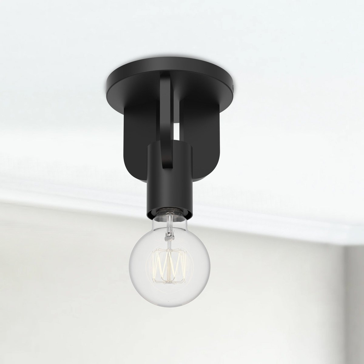 Semi - plafonnier Claire - Noir mat 4 1/4" by Alora Lighting | Luminaires & cie