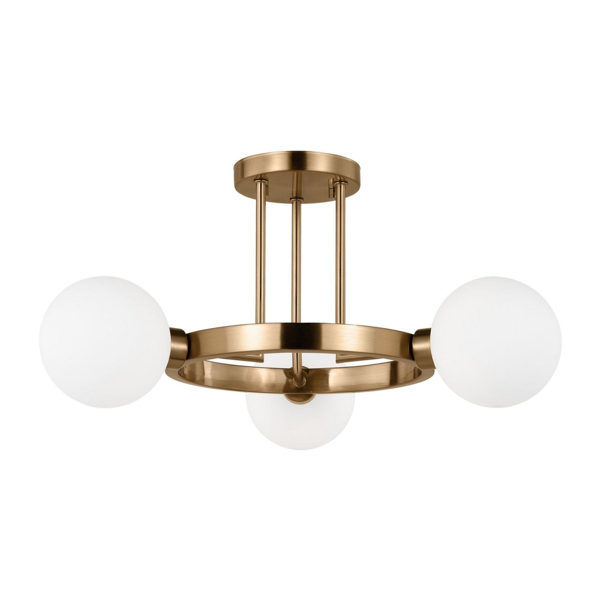 Semi-plafonnier Clybourn - Laiton satiné by Visual Comfort Studio | Luminaires & cie