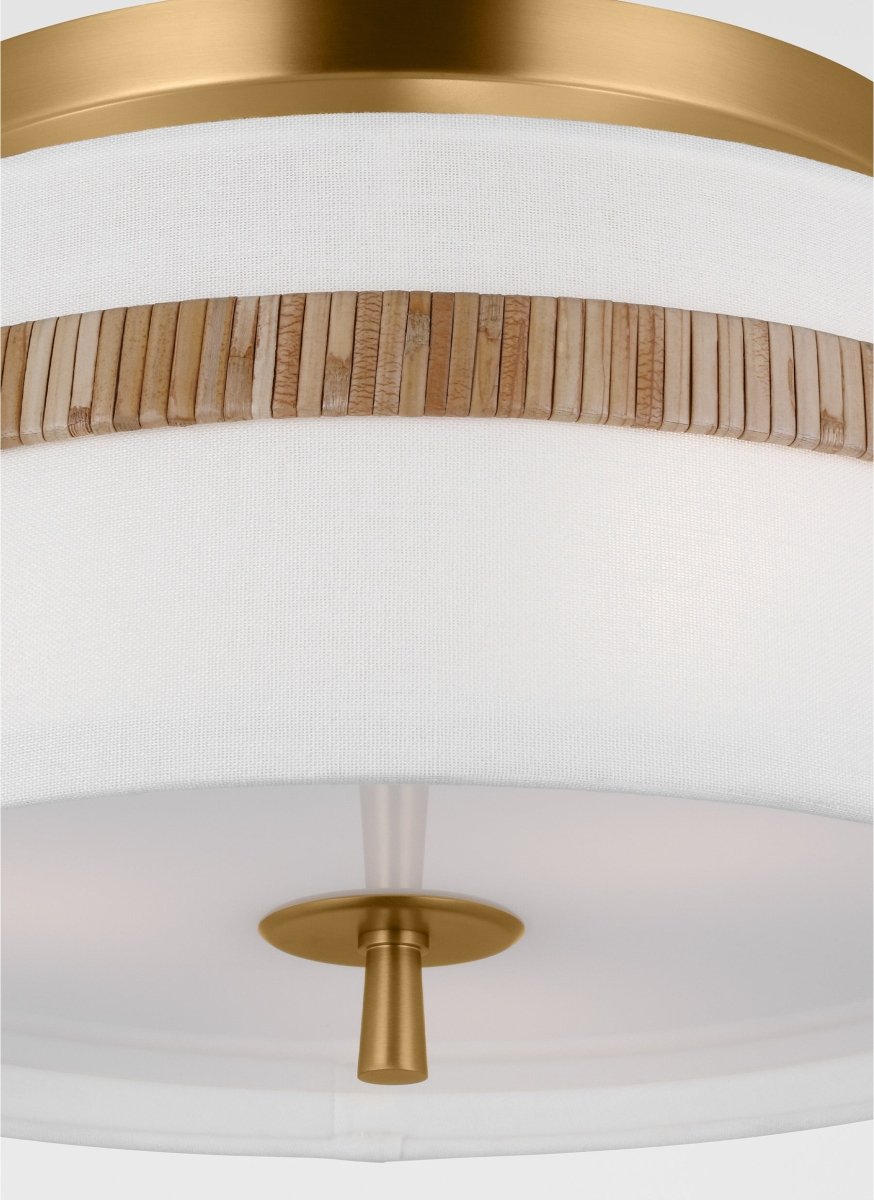 Semi-plafonnier Cordtlandt - Rotin 19" by Visual Comfort Studio | Luminaires & cie