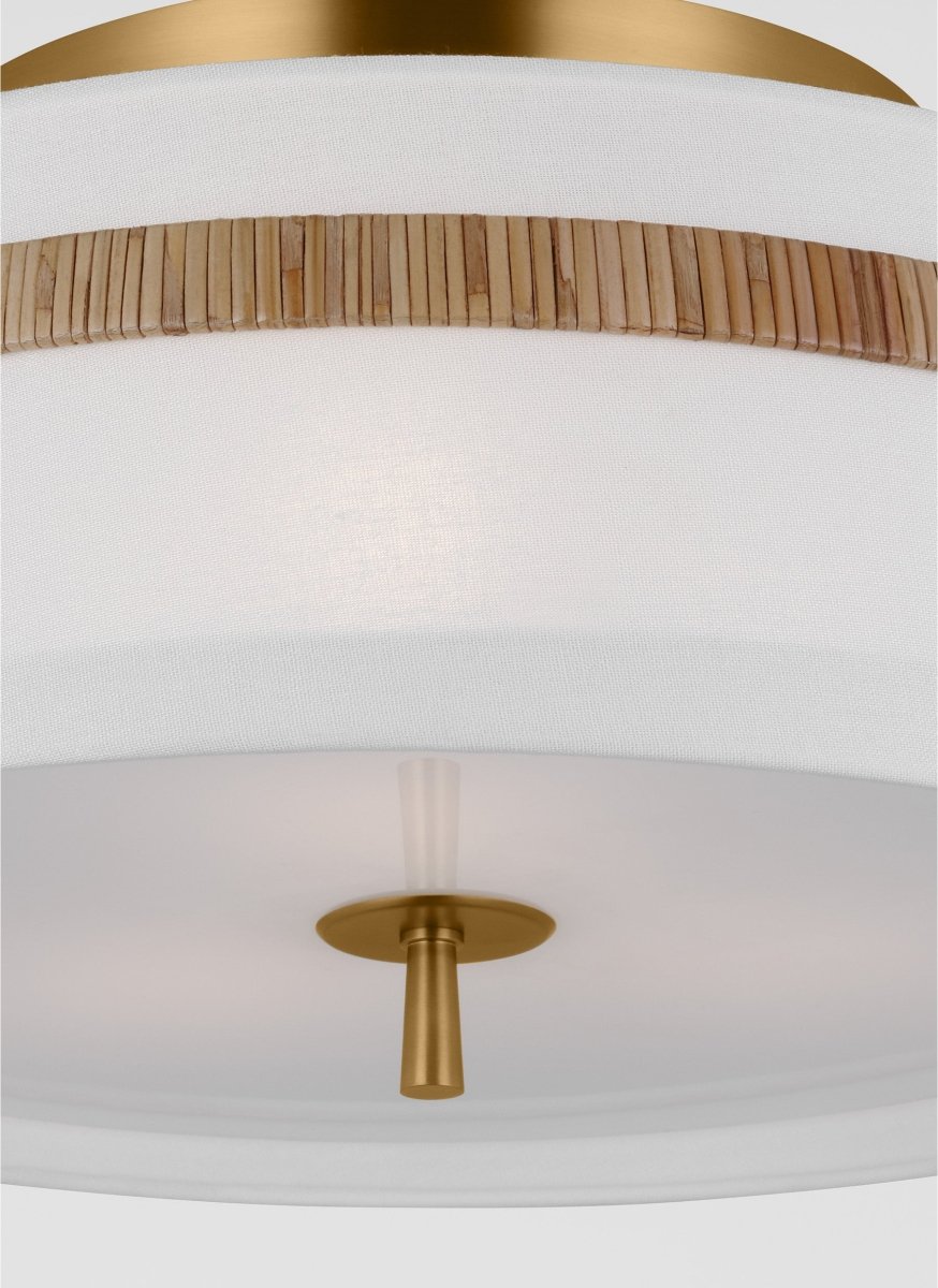 Semi-plafonnier Cordtlandt - Rotin 19" by Visual Comfort Studio | Luminaires & cie