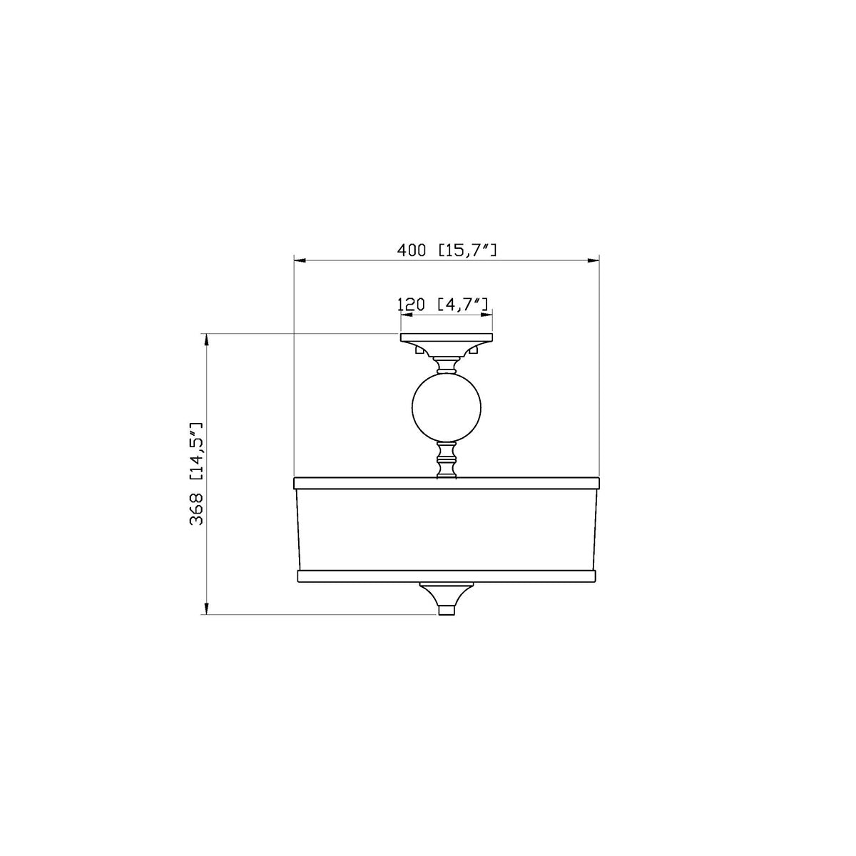 Semi-plafonnier Cosmopolitan