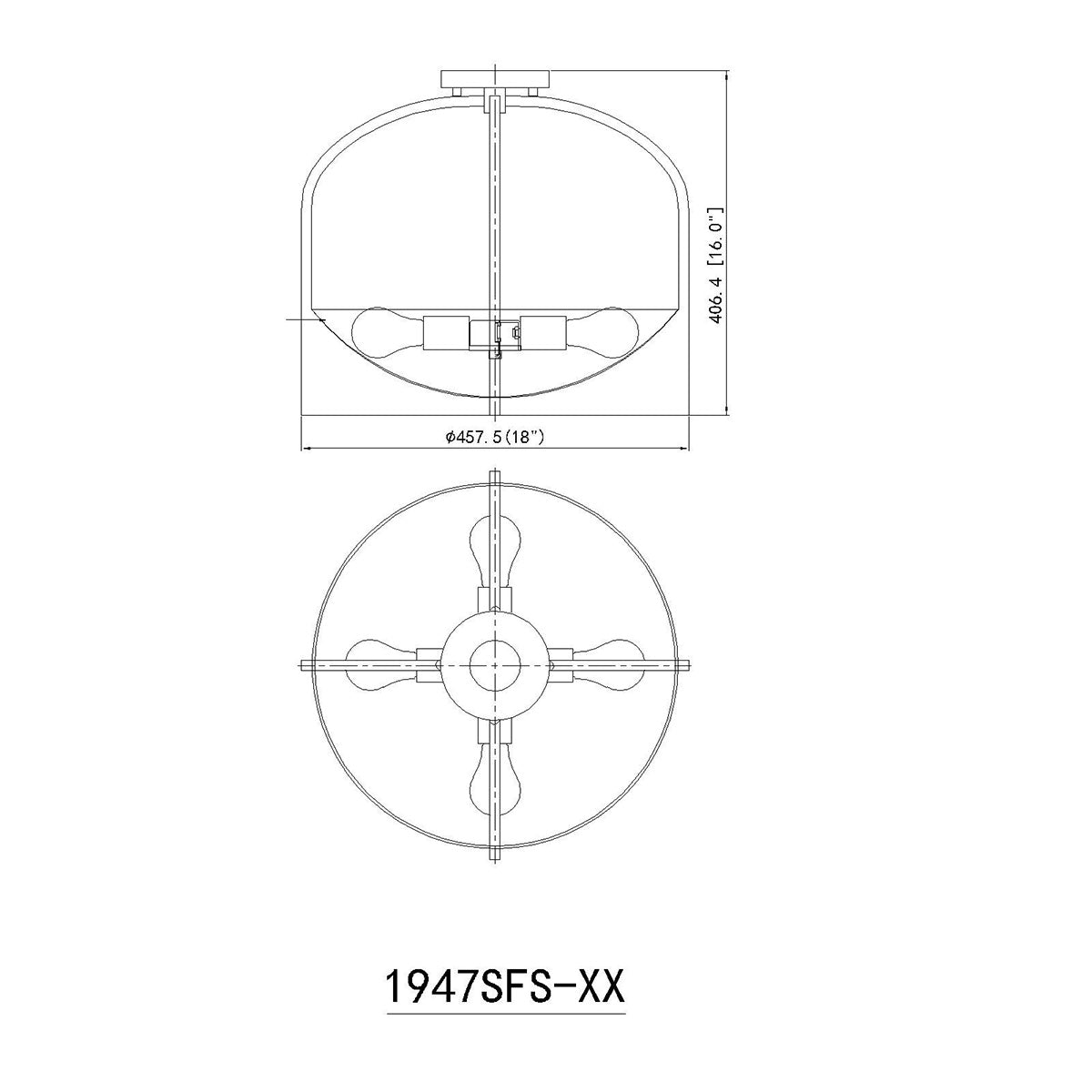 Semi-plafonnier Devon
